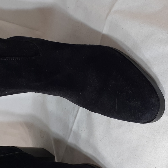 Prada black suede leather heeled boots size 37 size 7 - Picture 4 of 13